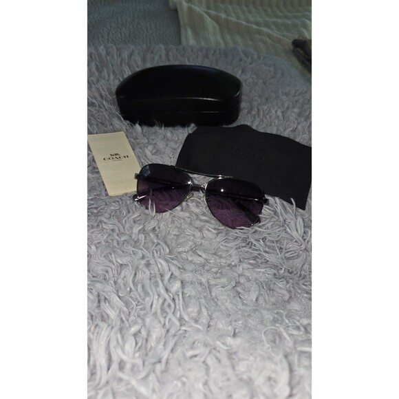 NEW COACH HORSE and CARRIAGE Pilot Sunglasses L1015 PURPLE/GUNMETAL  SB - Picture 16 of 16